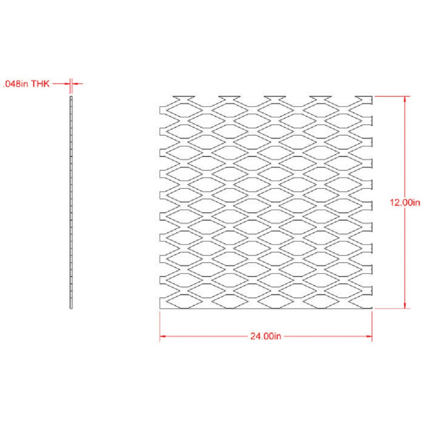 Hillman Steelworks 12 In. x 24 In. x 18 Ga. Weldable Expanded Steel Sheet Stock Image 2