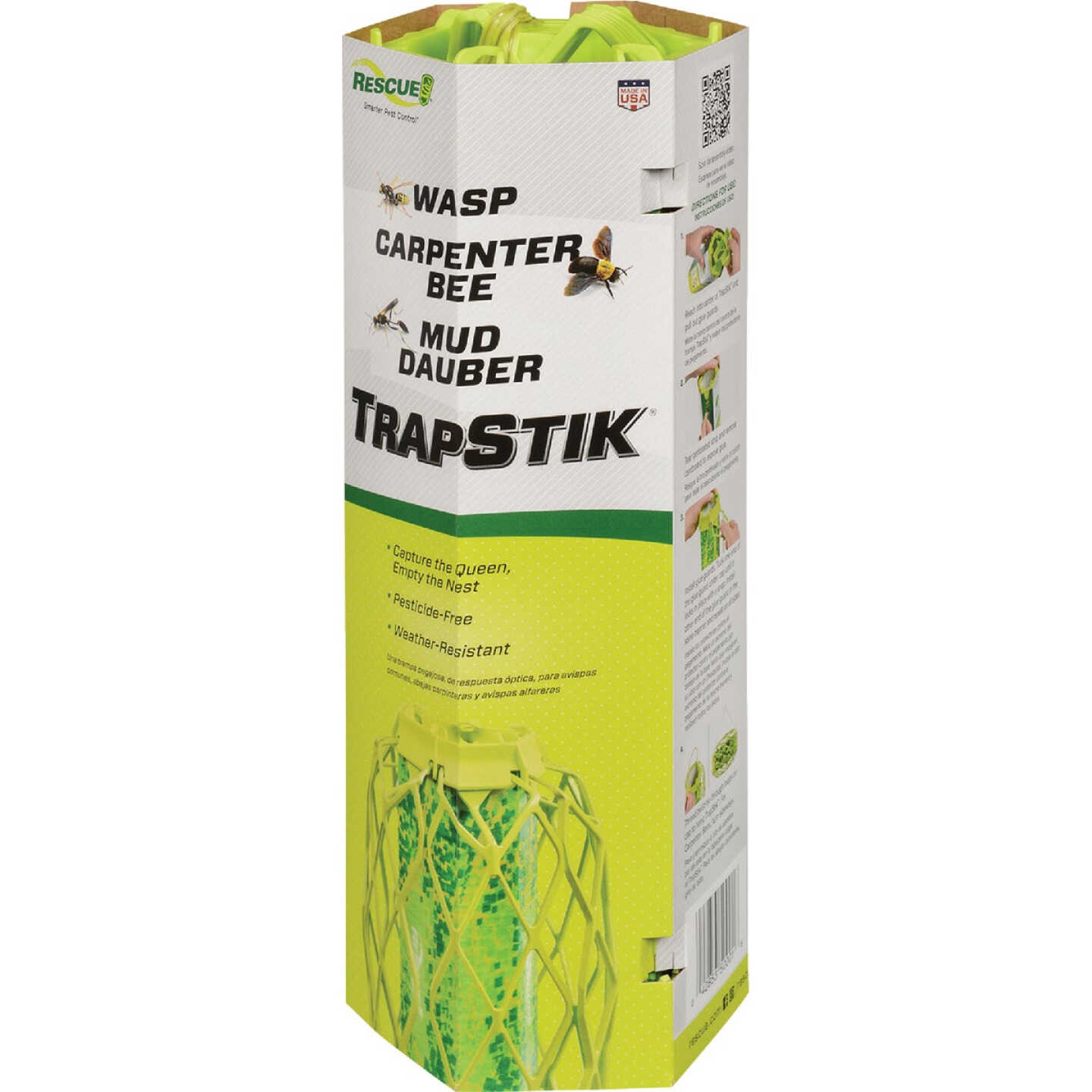 Rescue TrapStik Wasp, Carpenter Bee, & Mud Dauber Wasp Trap Image 1