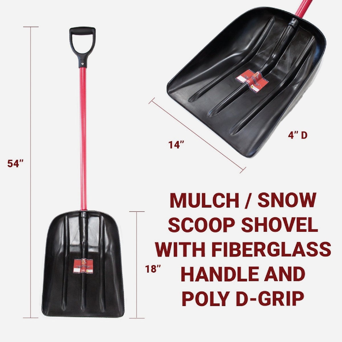 Bully Tools Snow/Mulch Scoop Shovel Image 2