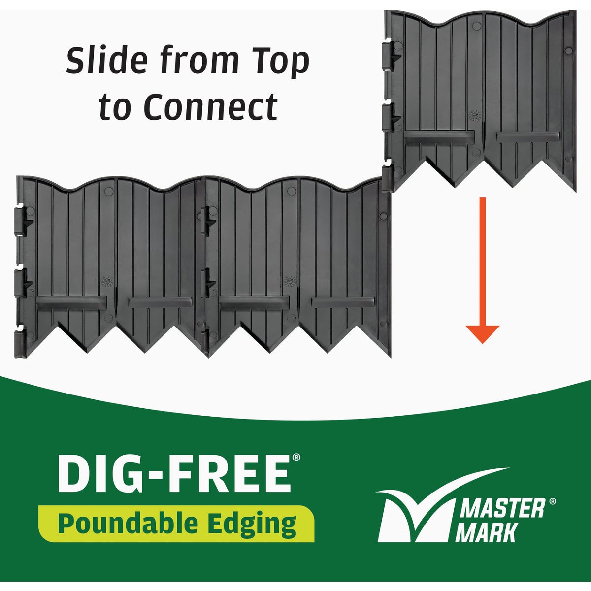 Master Mark Dig-Free 6 In. H. x 20 Ft. L. Black Poundable Lawn Edging Image 6