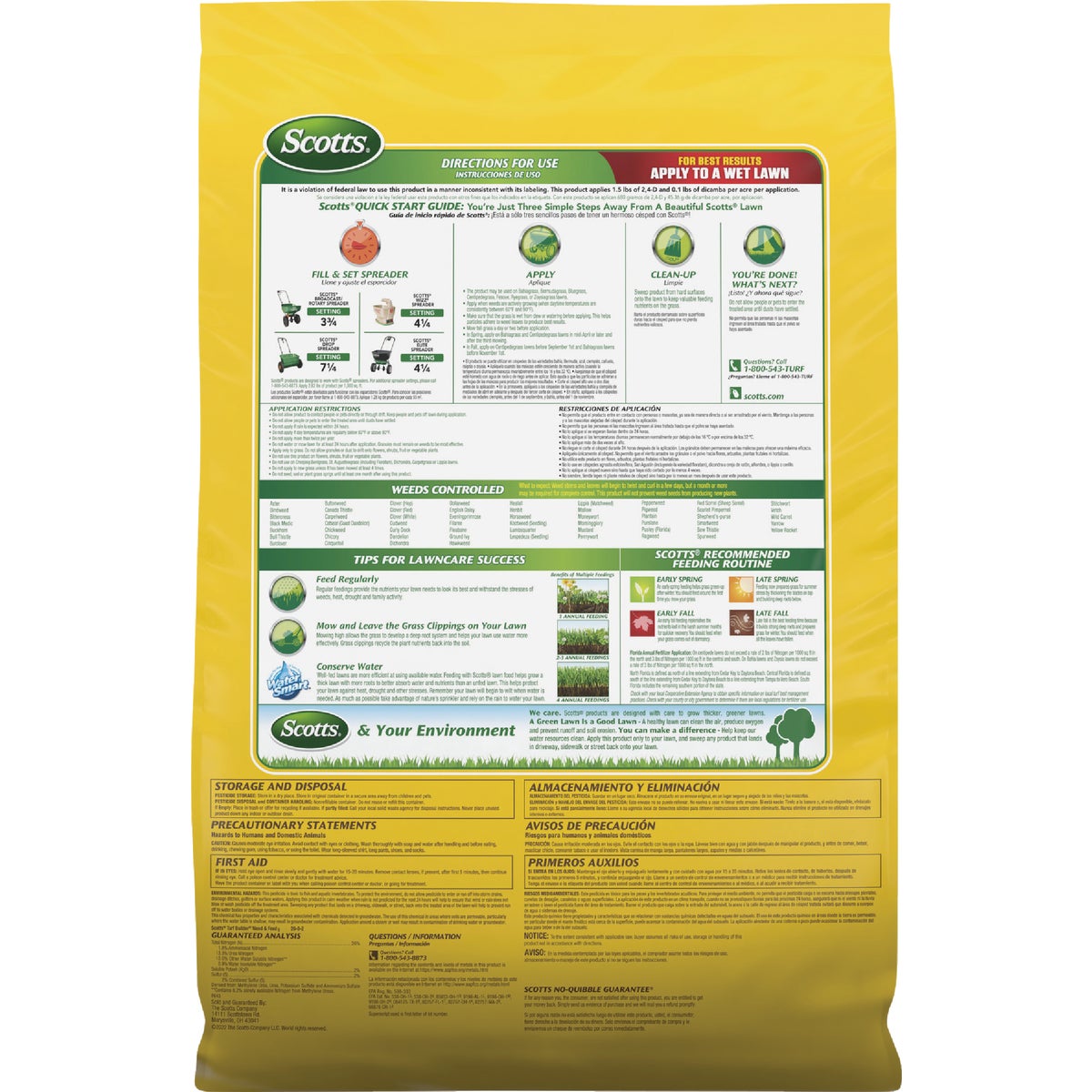 Scotts Turf Builder Weed & Feed 11.32 Lb. 4000 Sq. Ft. 28-0-3 Weed Killer Plus Lawn Fertilizer Image 5