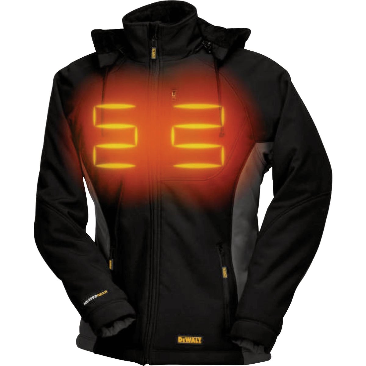 DEWALT Women's Black Soft Shell Heated Coat Kit, S