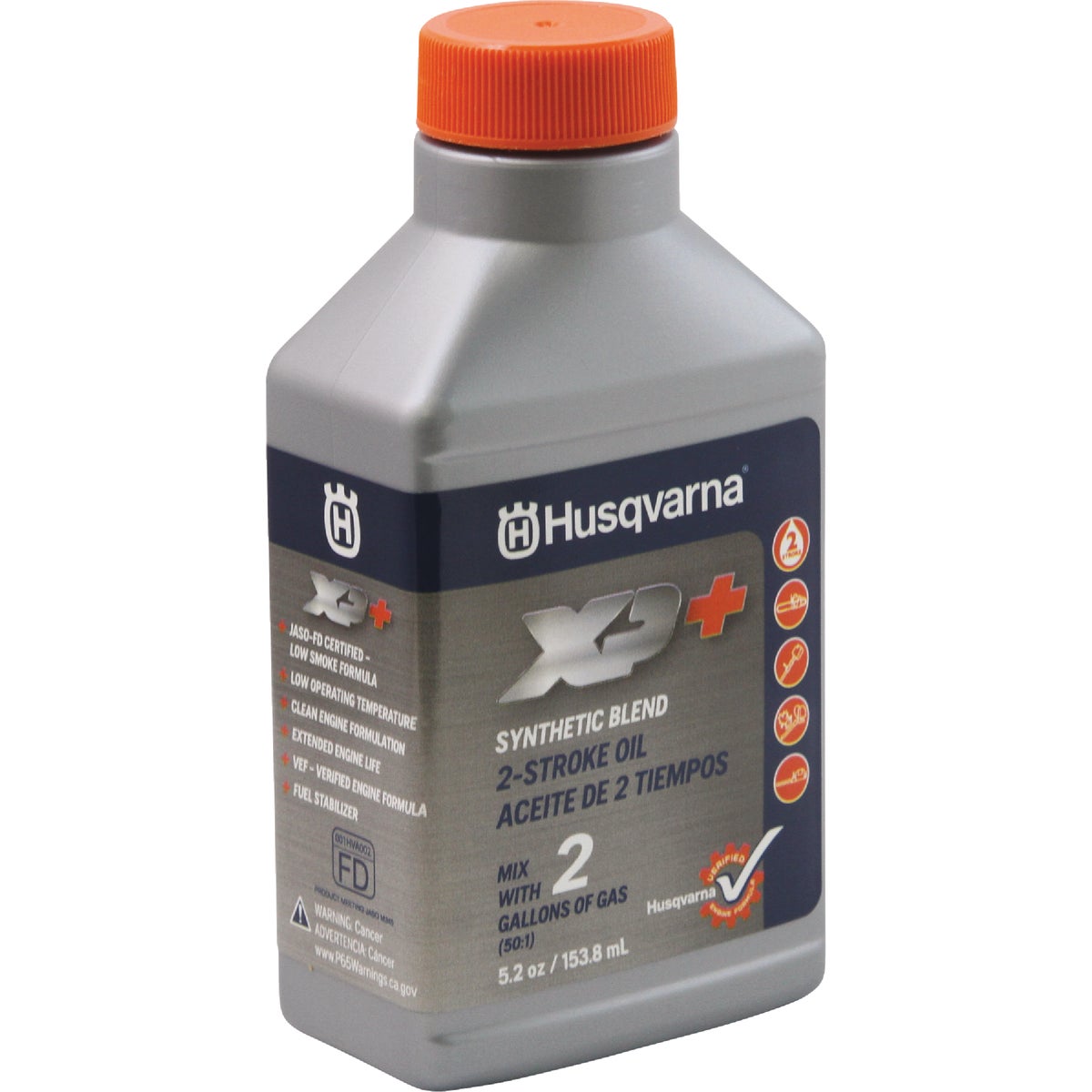 Husqvarna XP+ 5.2 Oz. 2-Stroke Synthetic Blend Engine Oil with Fuel Stabilizer