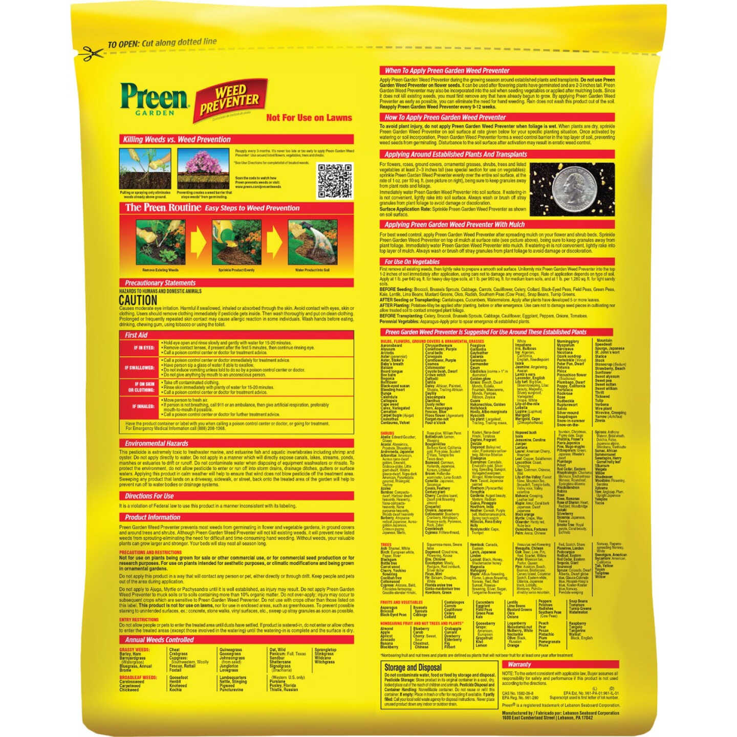 Preen 13 Lb. Ready To Use Granules Garden Weed Preventer Image 2