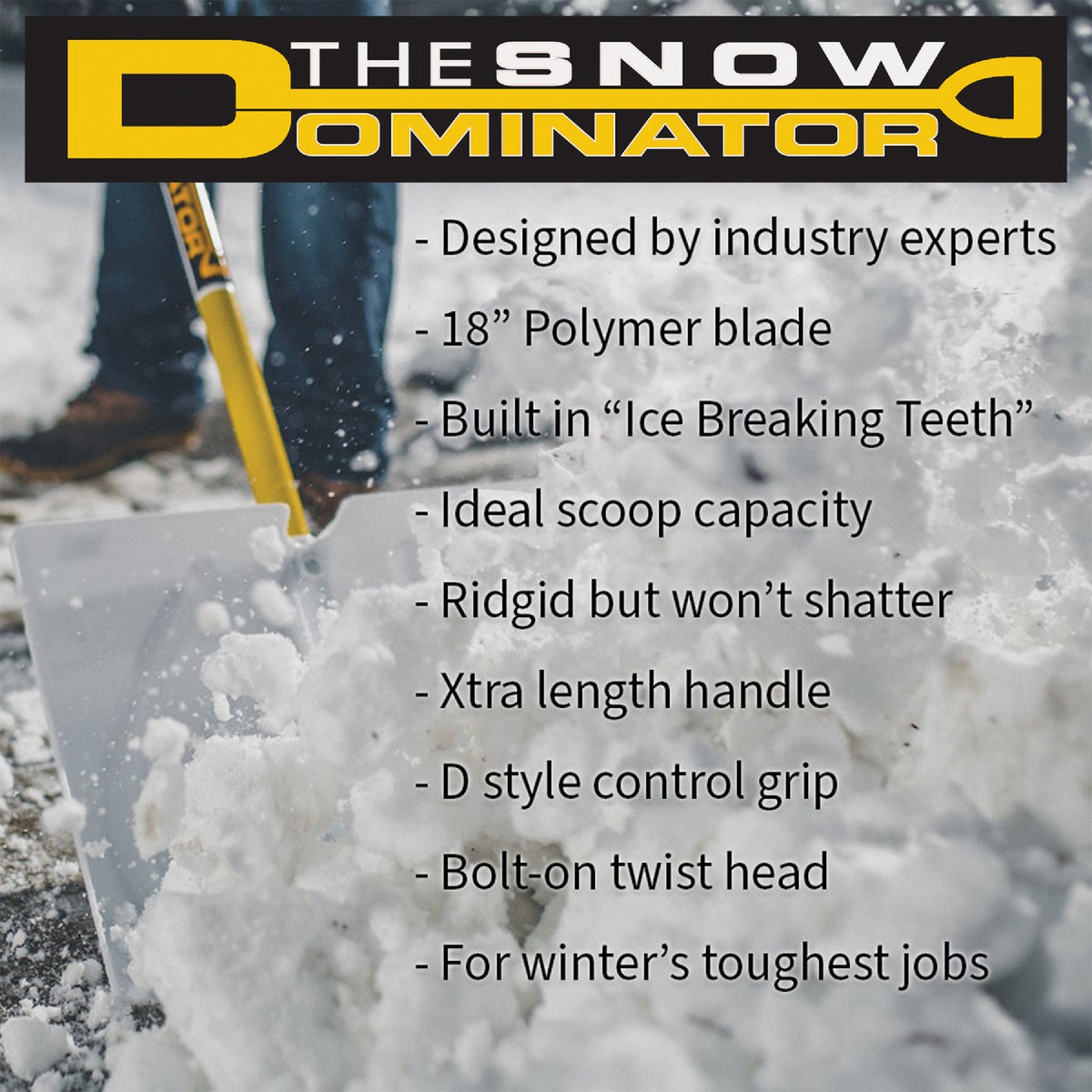 The Snow Dominator 18 In. Scoop Pusher Combo Image 4
