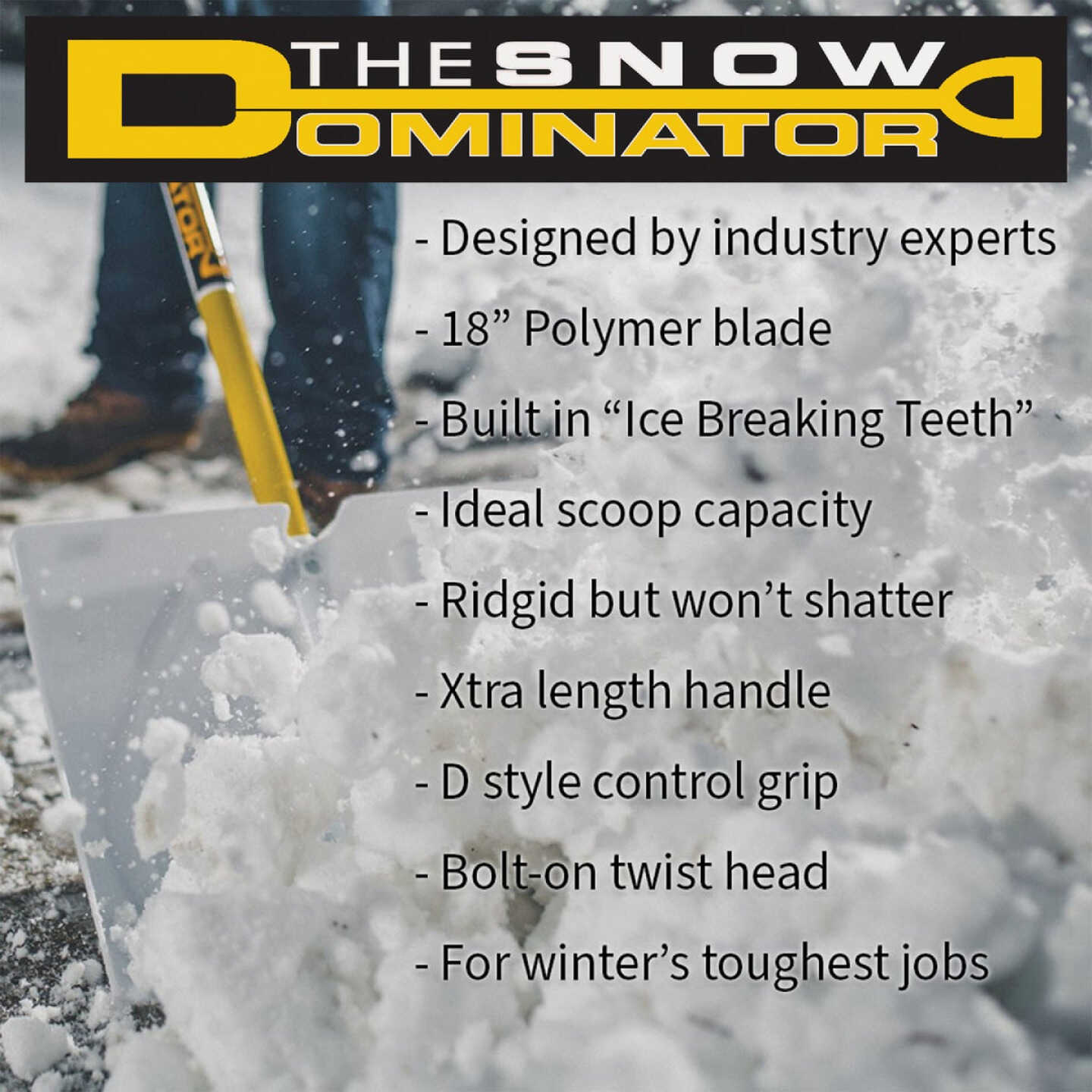 The Snow Dominator 18 In. Scoop Pusher Combo Image 4