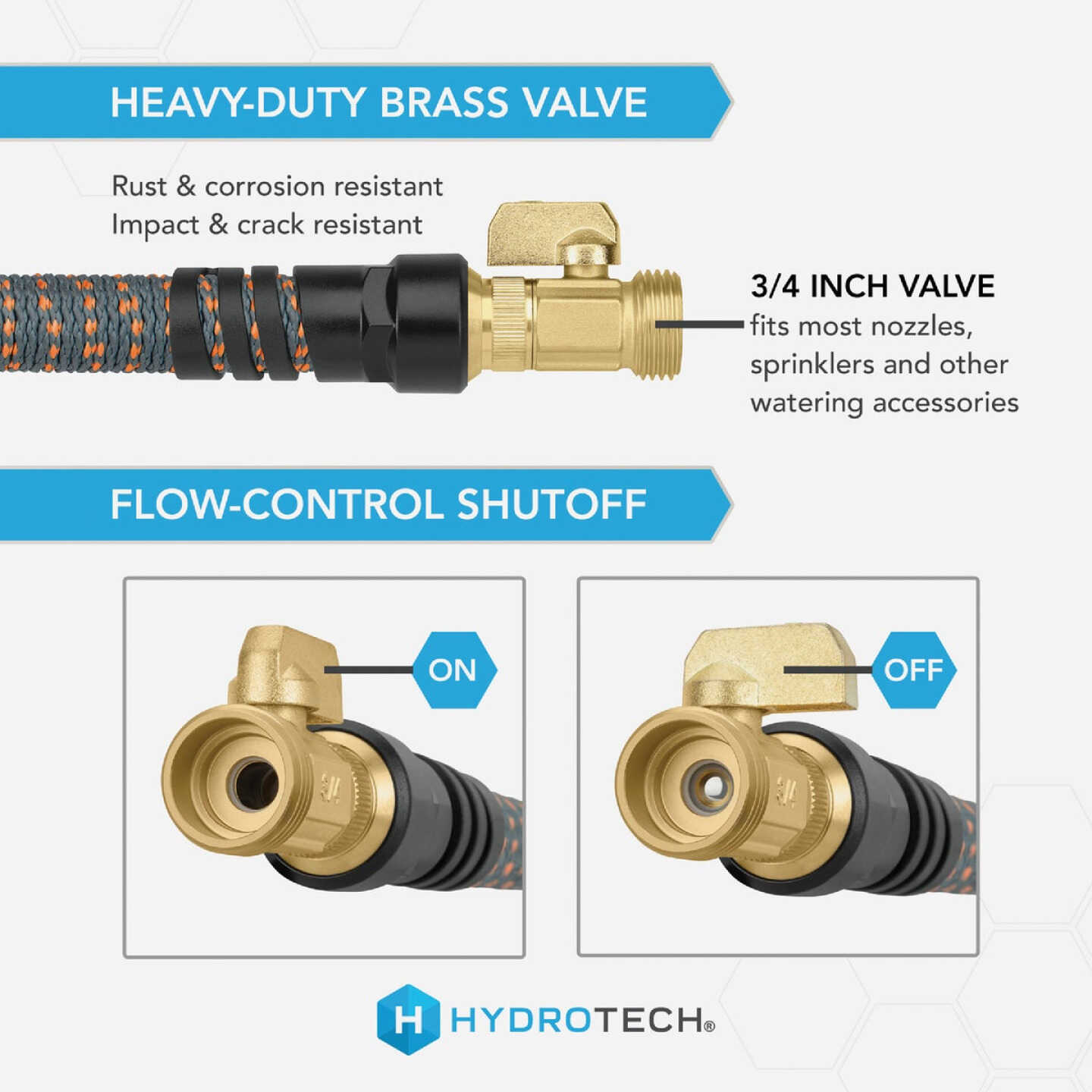 Hydrotech 5/8 In. Dia. x 75 Ft. Orange Expandable Burst Proof Hose Image 3