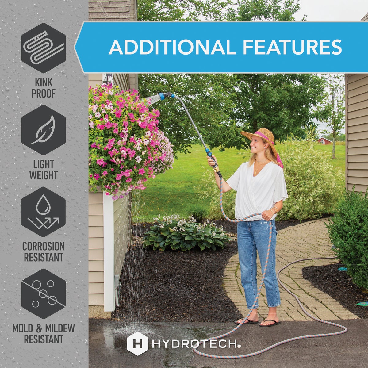 Hydrotech 5/8 In. Dia. x 75 Ft. Orange Expandable Burst Proof Hose Image 7