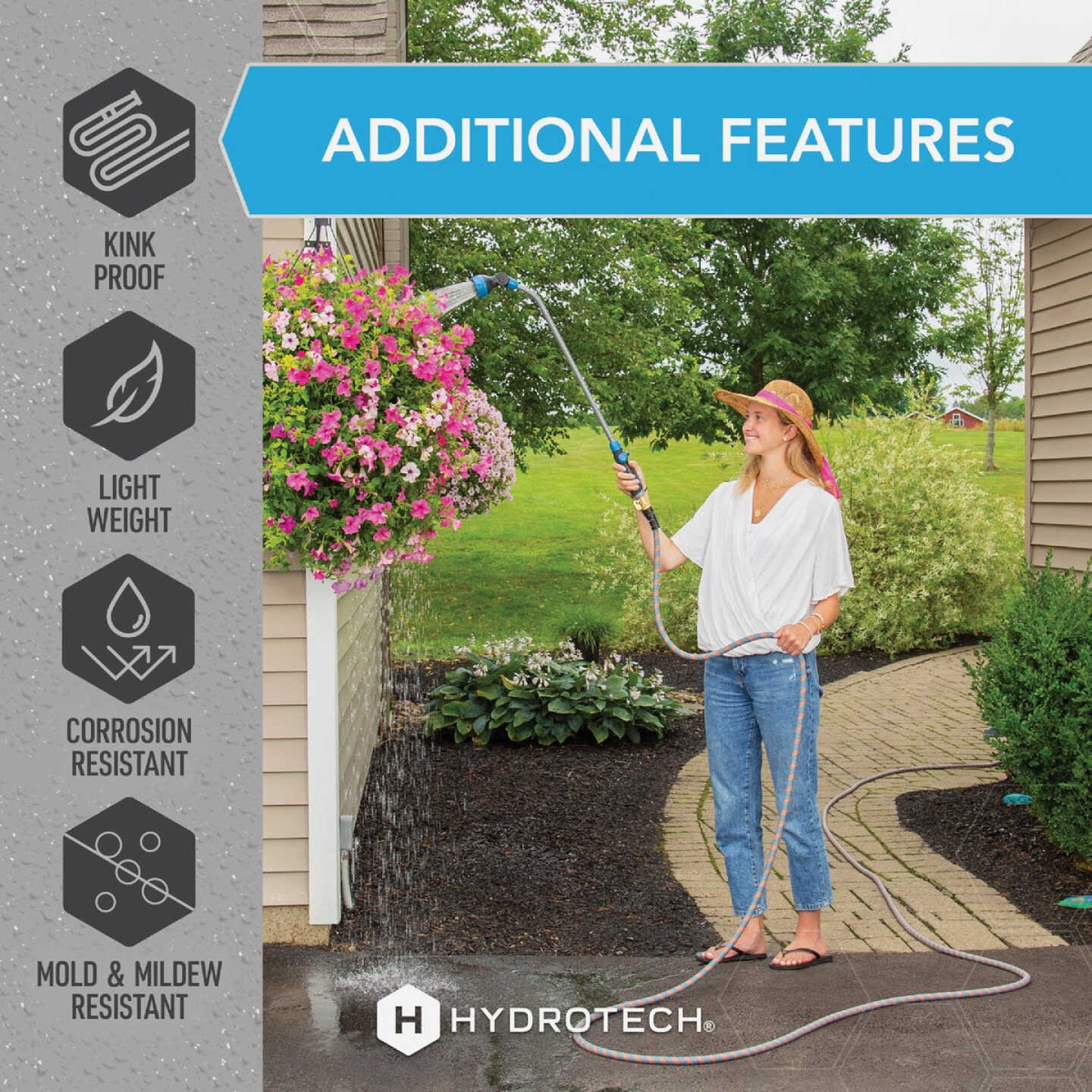 Hydrotech 5/8 In. Dia. x 75 Ft. Orange Expandable Burst Proof Hose Image 7