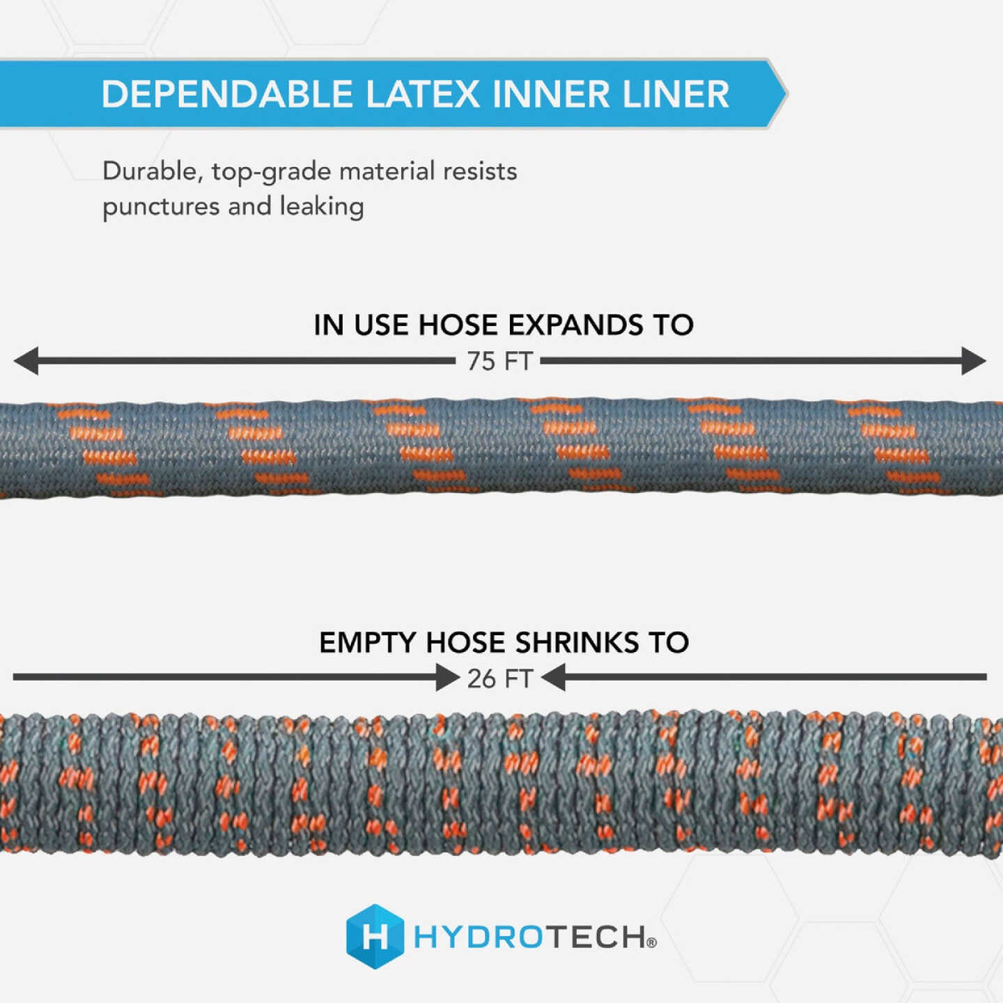 Hydrotech 5/8 In. Dia. x 75 Ft. Orange Expandable Burst Proof Hose Image 5