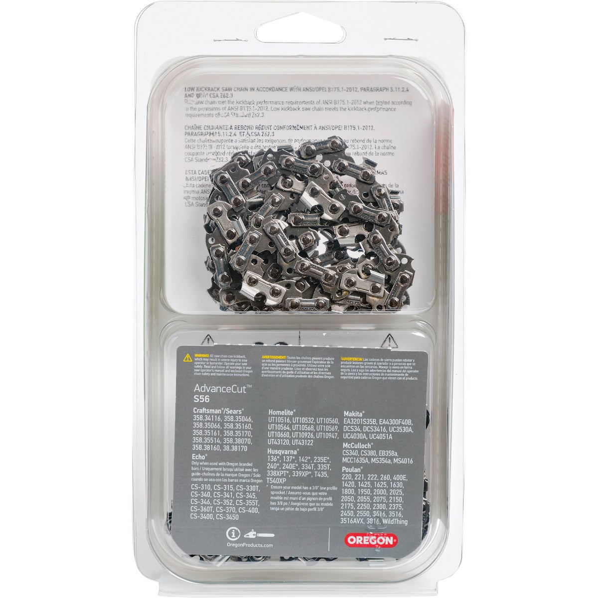 Oregon S56T AdvanceCut Chainsaw Chains 2-Pack, for 16 In. Bar - 56 Drive Links - fits Makita, Echo, Husqvarna, Craftsman, Poulan and more Image 7