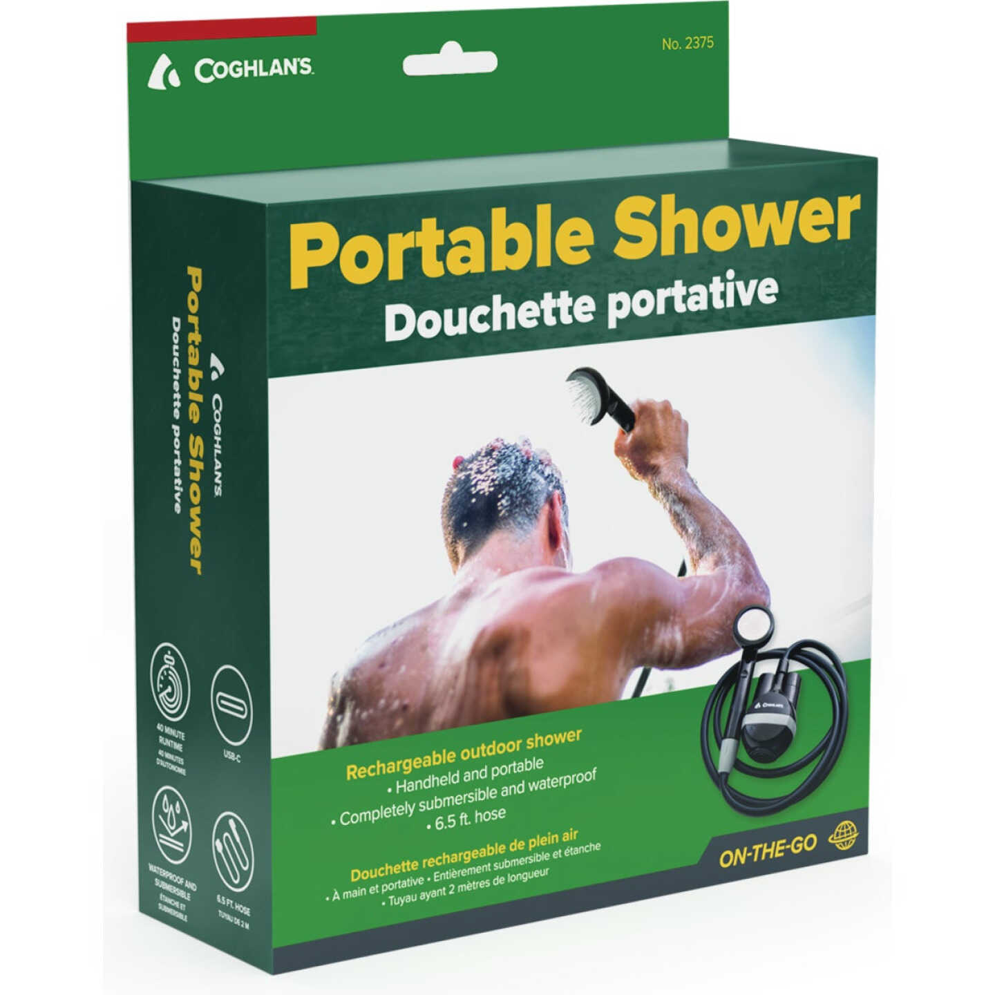 Coghlans Portable Rechargeable Camp Shower Image 2