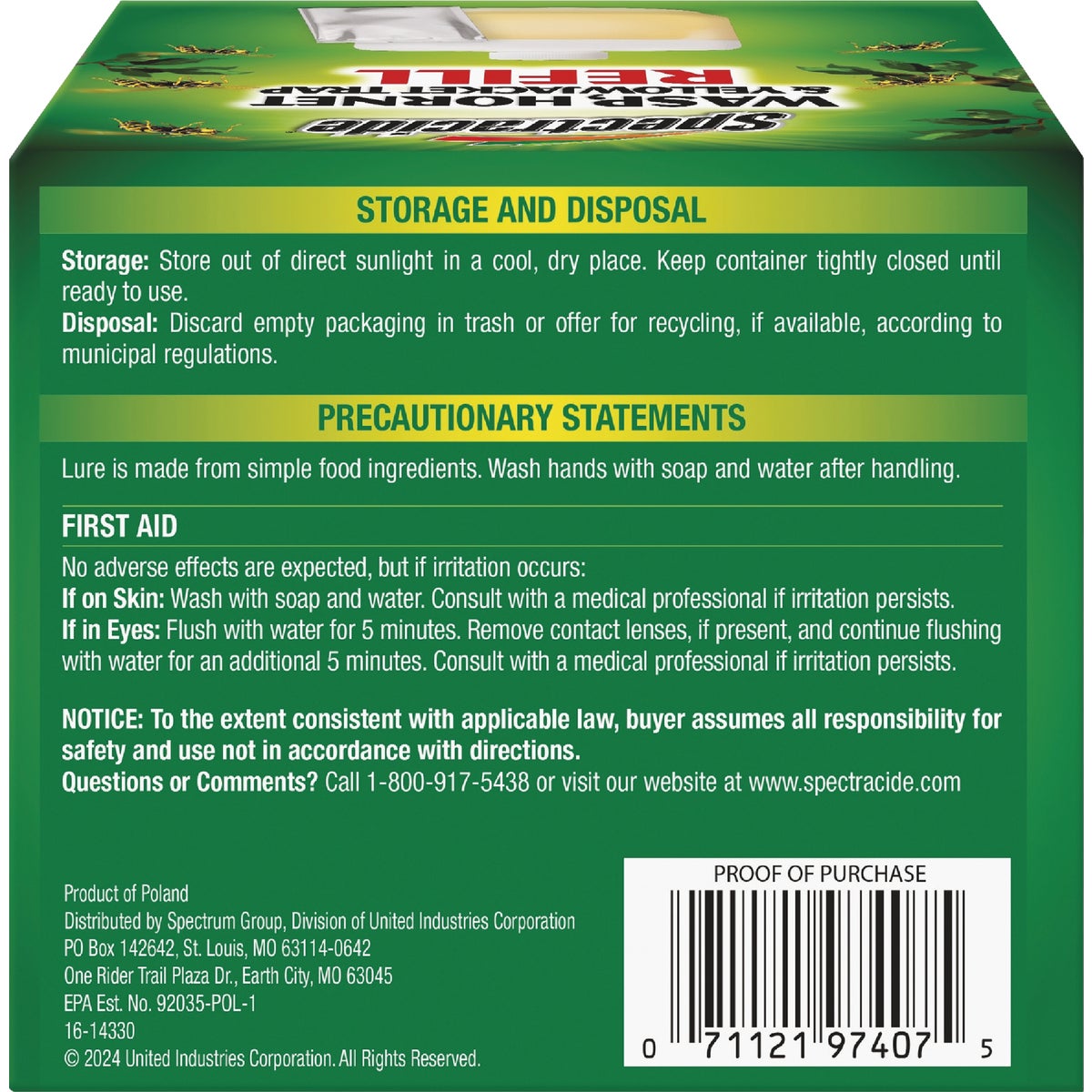 Spectracide Wasp, Hornet, & Yellow Jacket Trap Refill