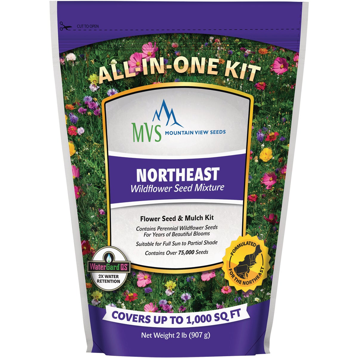 Mountain View Seeds 2 Lb. 1000 Sq. Ft. Coverage Northeast Wildflower Seed Mix