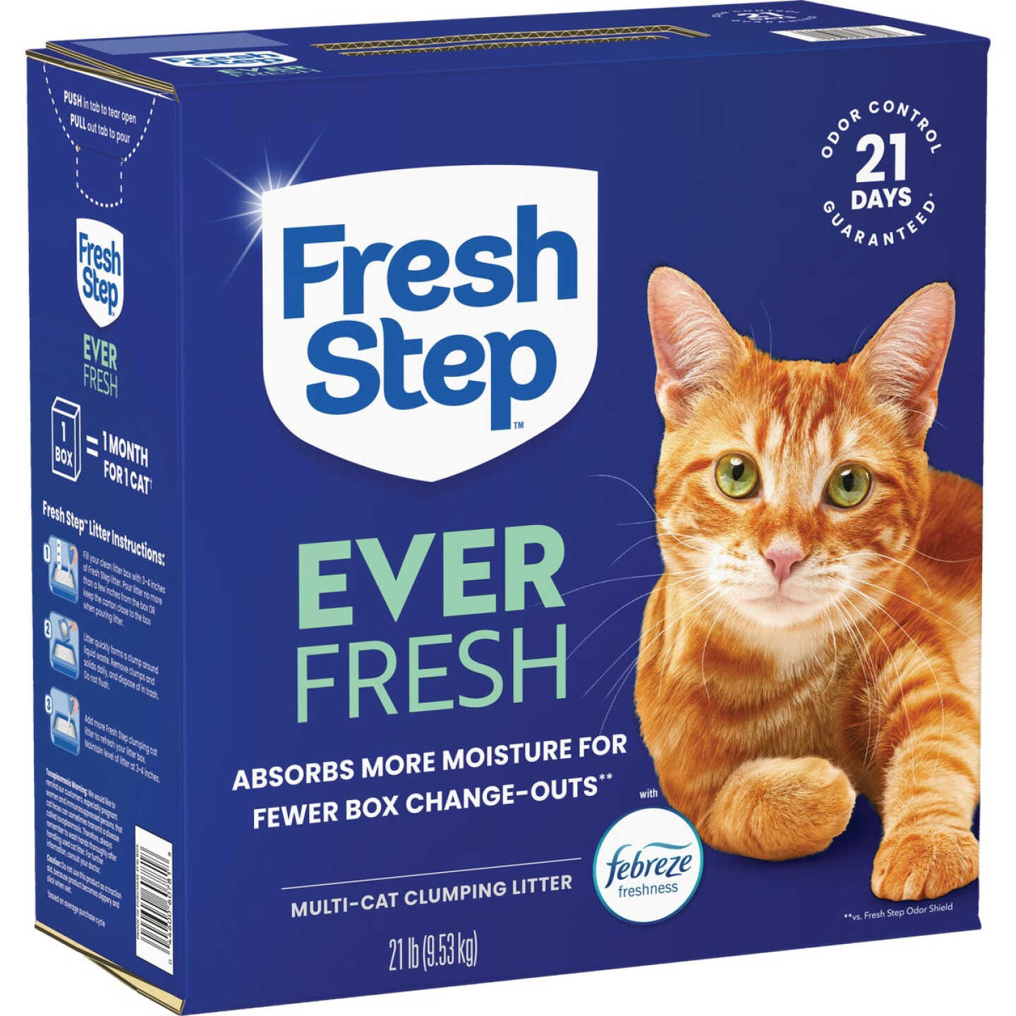 Fresh Step Ever Fresh 21 Lb. Multi Cat Clumping Litter with Febreze Freshness Image 3