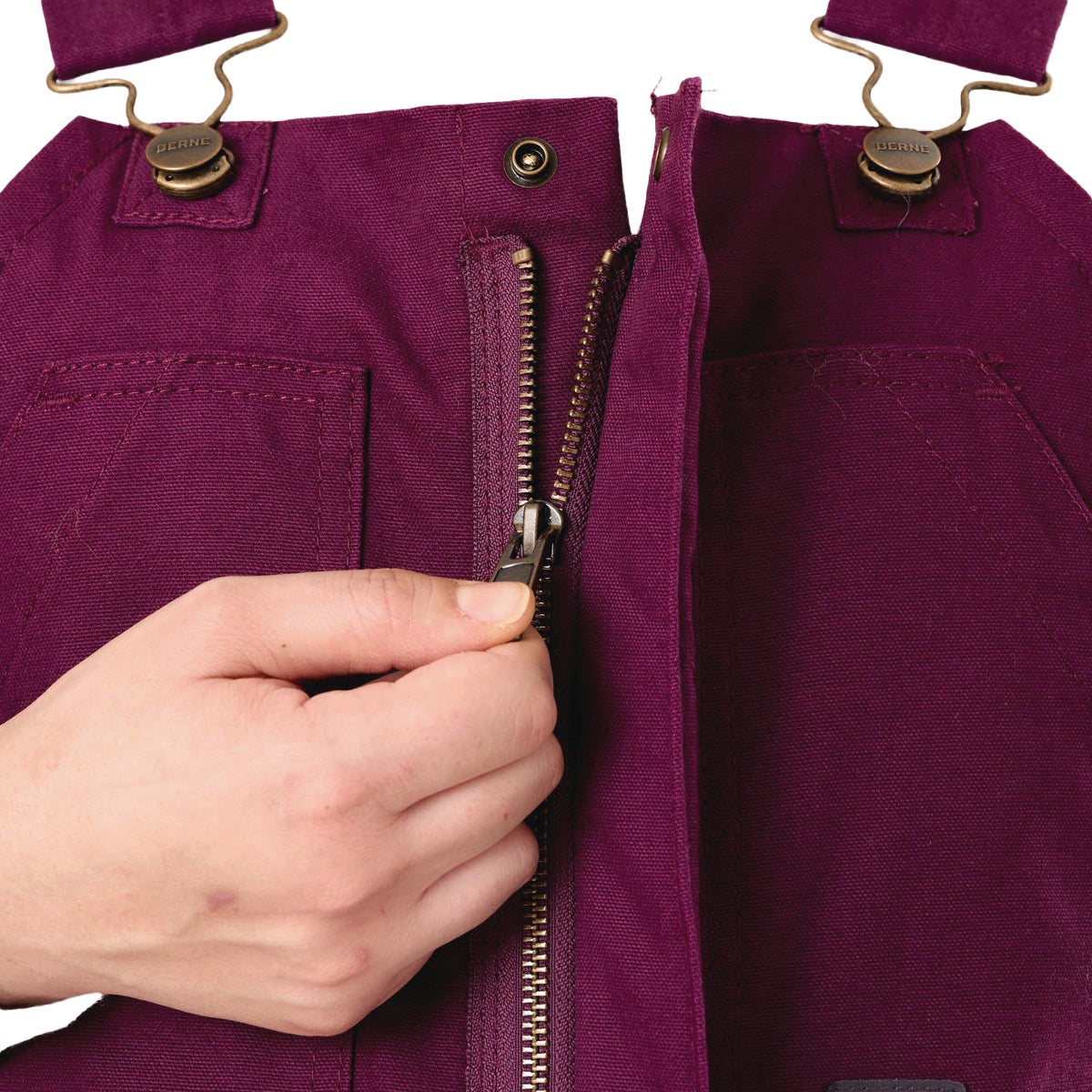 Berne Women's 2XL Plum Softstone Duck Insulated Bib Overall Image 5