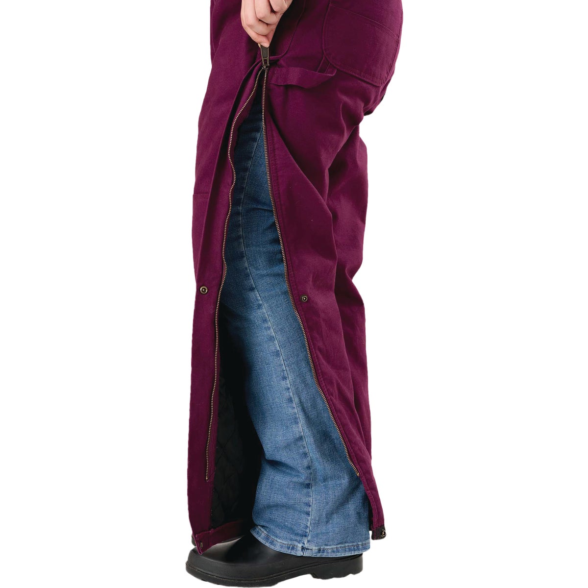 Berne Women's 2XL Plum Softstone Duck Insulated Bib Overall Image 4