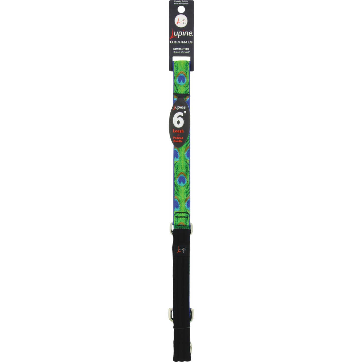 Lupine 1 In. x 6 Ft. Woven Pattern Tail Feather Dog Leash Image 1