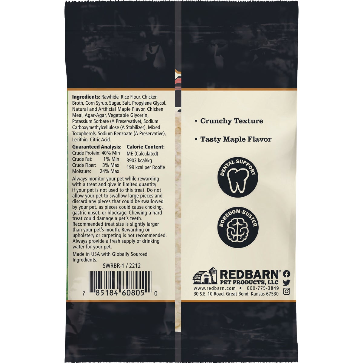 Redbarn Roofle 1.8 Oz. Maple Flavor Dog Treat Image 2