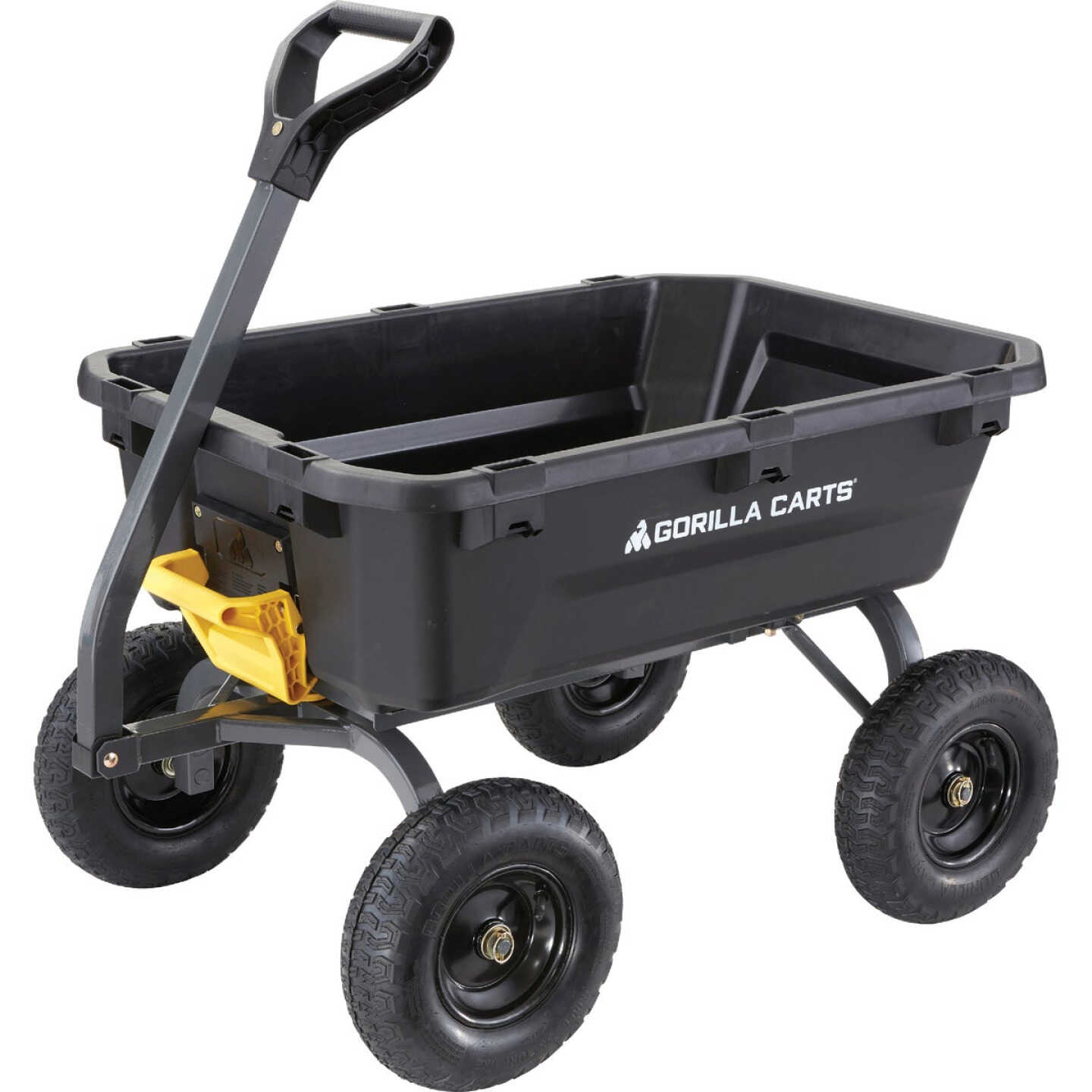 Gorilla Carts 7 Cu. Ft. 1200 Lb. Poly Yard Dump Cart Image 1