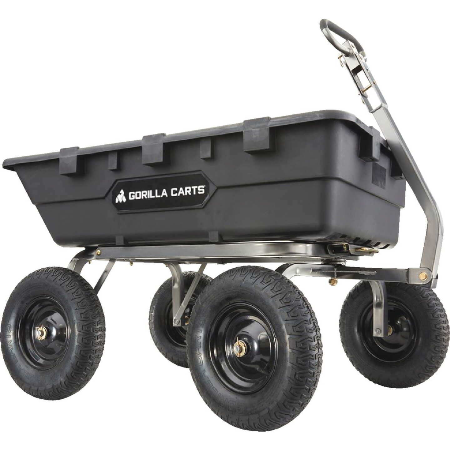 Gorilla Carts 12 Cu. Ft. Heavy Duty Poly Yard Dump Cart Image 7