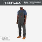 Milwaukee FREEFLEX Men's 40x30 Gray Unlined Bib Overalls Image 4