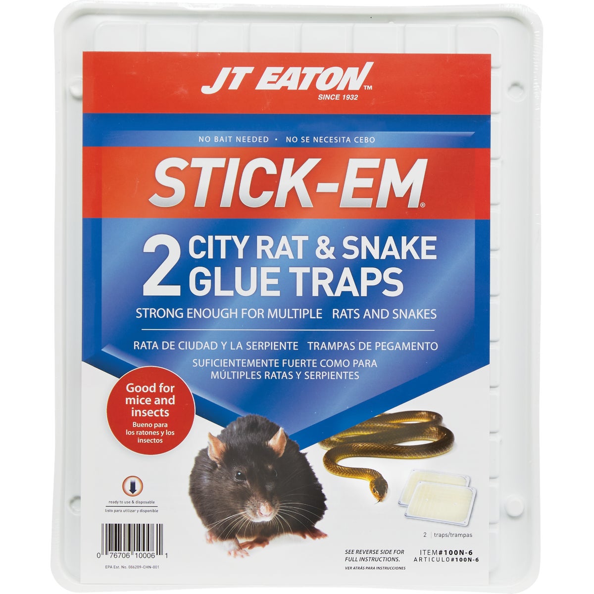 JT Eaton Stick-Em City Rat & Snake Glue Trap (2-Pack) Image 2