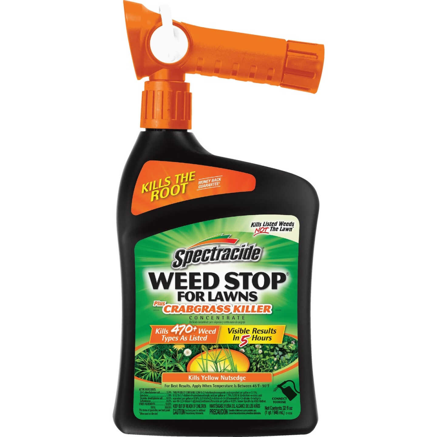 Spectracide Weed Stop For Lawns Plus Crabgrass Killer Concentrate 32 Oz. Ready To Spray Hose End Weed Killer Image 1