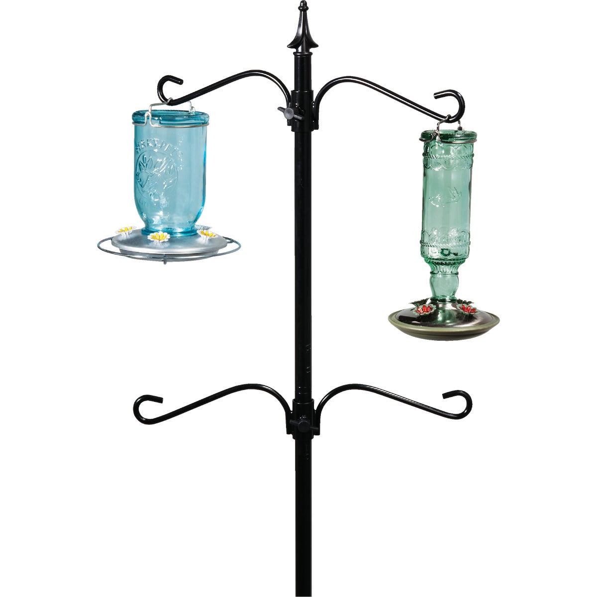 Perky-Pet 10 Oz. Green Glass Antique Bottle Hummingbird Feeder Image 3