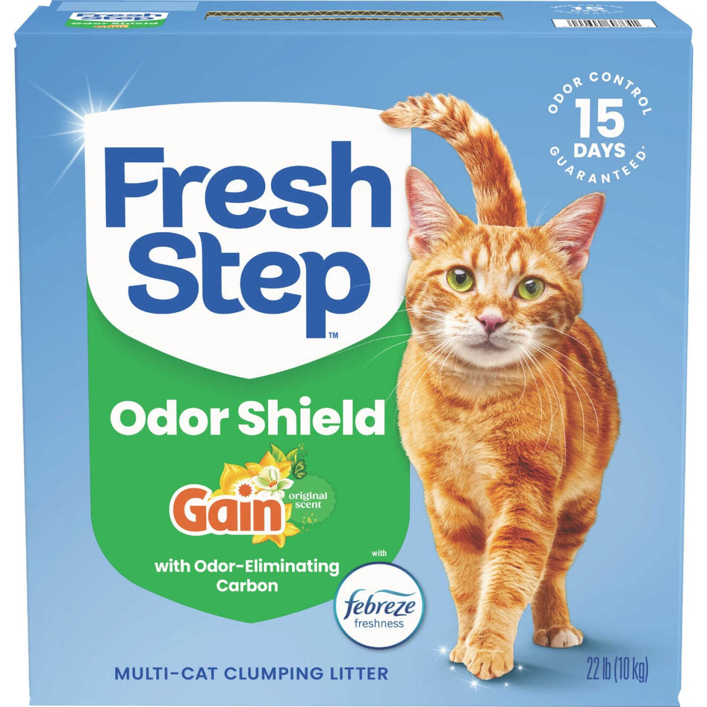 Fresh Step Odor Shield Gain 22 Lb. Multi Cat Clumping Litter with Febreze Freshness Image 1