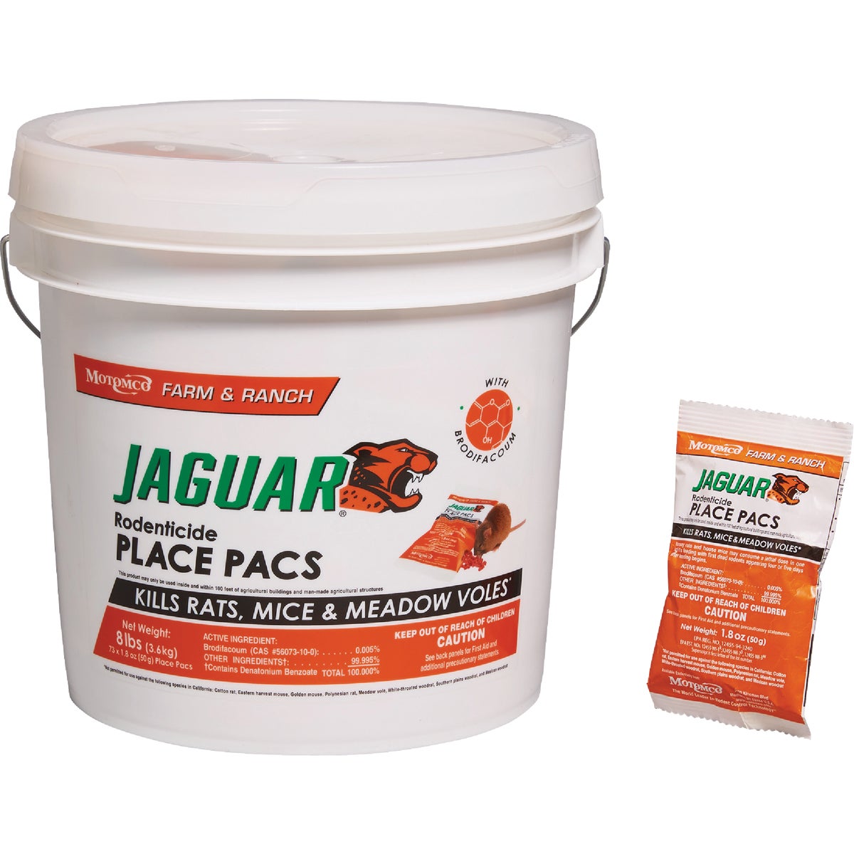 Jaguar 8 Lb. Rats, Mice, & Meadow Voles Place Pacs