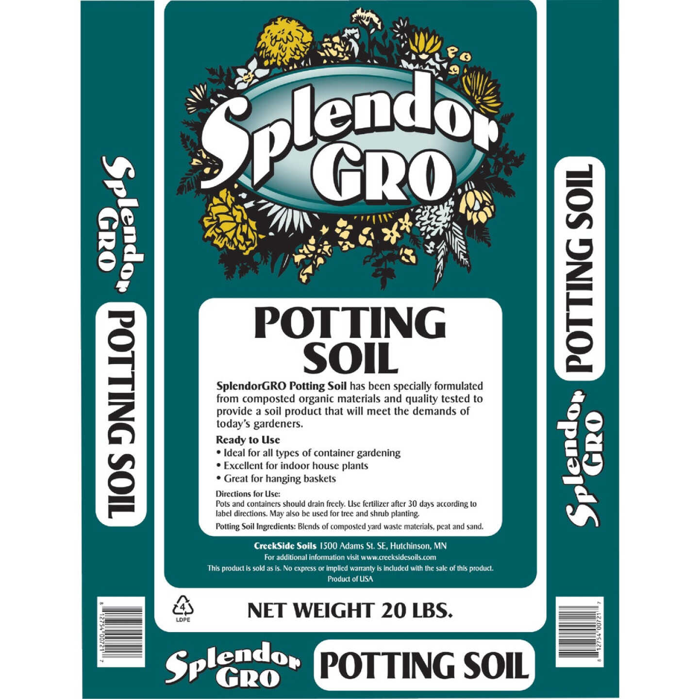 SplendorGRO 20 Lb. All Purpose Potting Soil Image 1