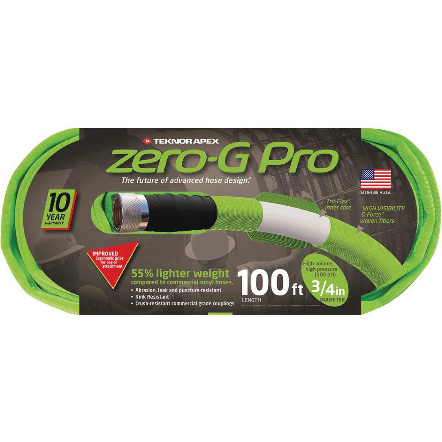 Teknor Apex Zero-G Pro 3/4 In. Dia. x 100 Ft. Drinking Water Safe Garden Hose Image 1