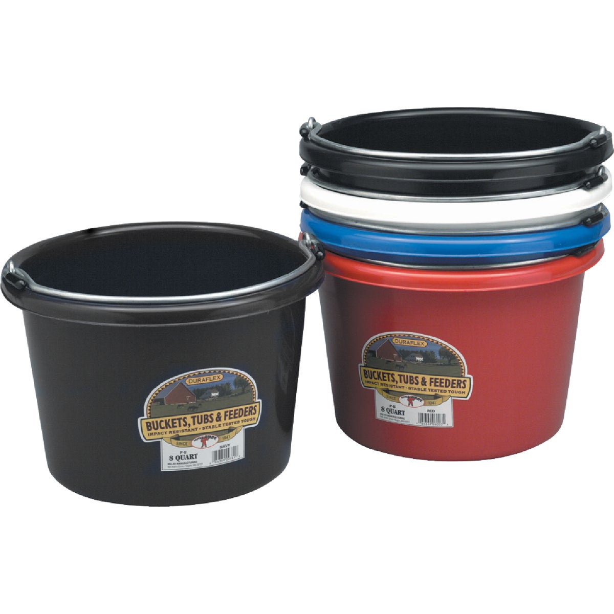 Tuff Stuff 8 Qt. Black Poly Bucket Image 3