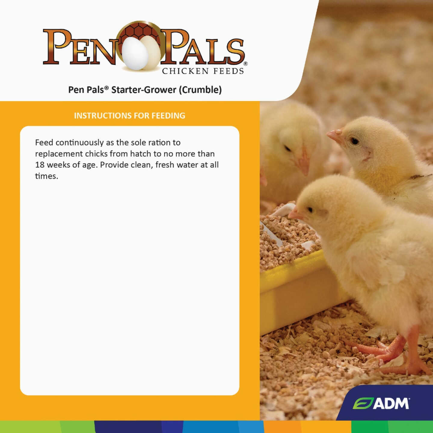 ADM Pen Pals 5 Lb. Chicken Starter/Grower Chicken Feed Image 2