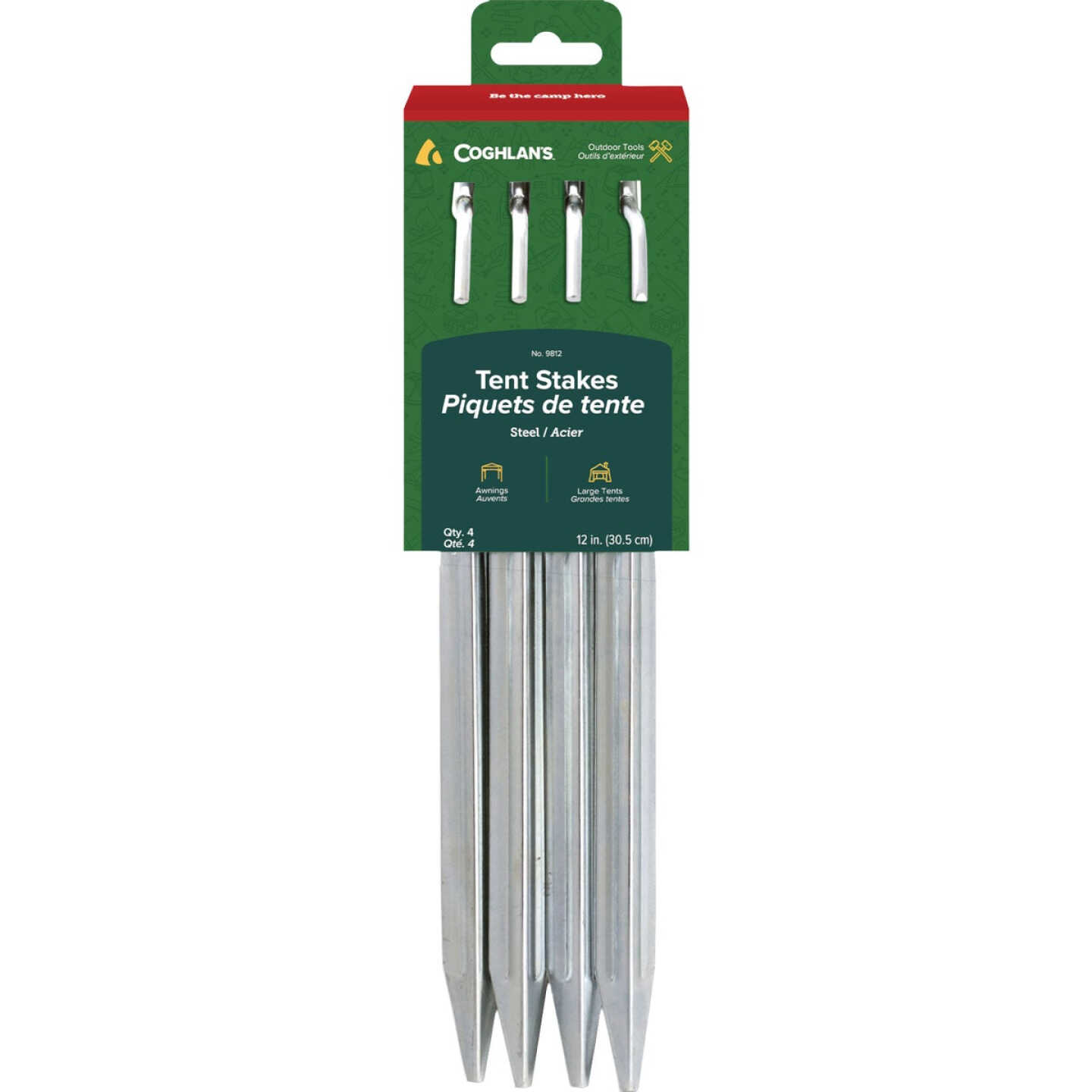 Coghlans 12 In. Steel Tent Stakes (4-Pack) Image 1