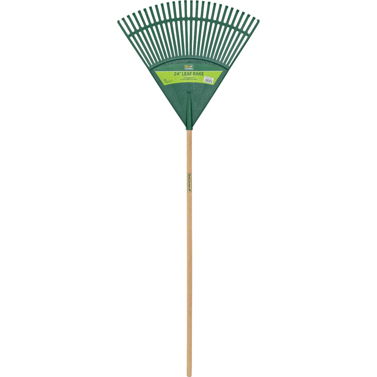 Best Garden 24 In. Poly Leaf Rake with 48 In. Wood Handle (26-Tine)