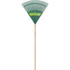 Best Garden 24 In. Poly Leaf Rake with 48 In. Wood Handle (26-Tine) Image 1