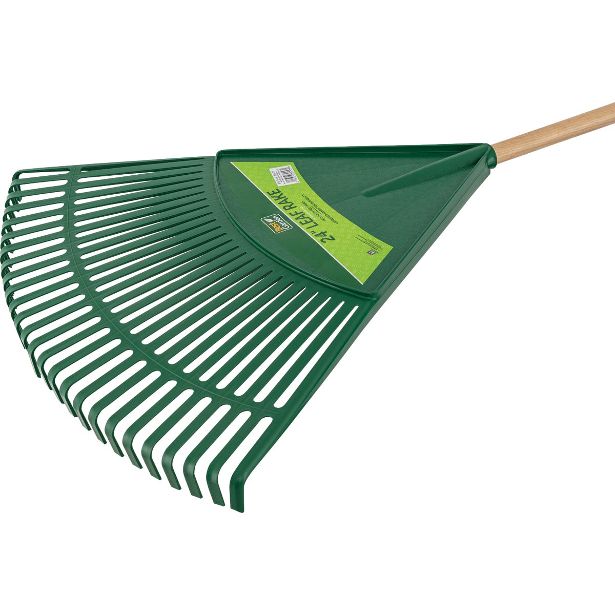 Best Garden 24 In. Poly Leaf Rake with 48 In. Wood Handle (26-Tine) Image 3