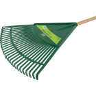 Best Garden 24 In. Poly Leaf Rake with 48 In. Wood Handle (26-Tine) Image 3