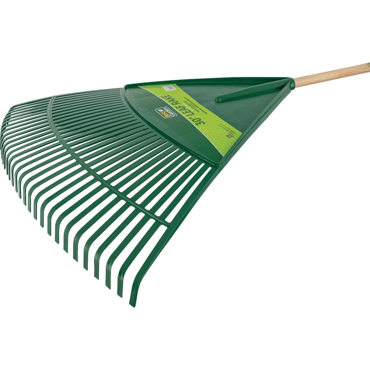 Best Garden 30 In. Poly Leaf Rake with 48 In. Wood Handle (30-Tine) Image 3