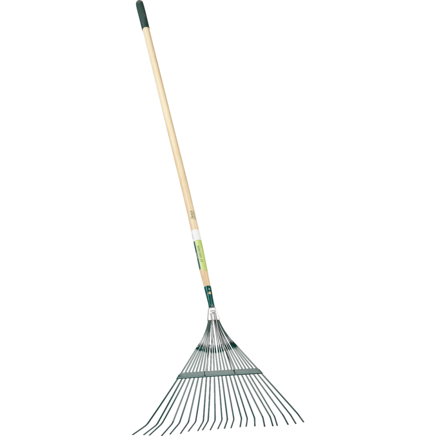 Best Garden 22 In. Steel Leaf Rake with 48 In. Wood Handle (22-Tine) Image 2