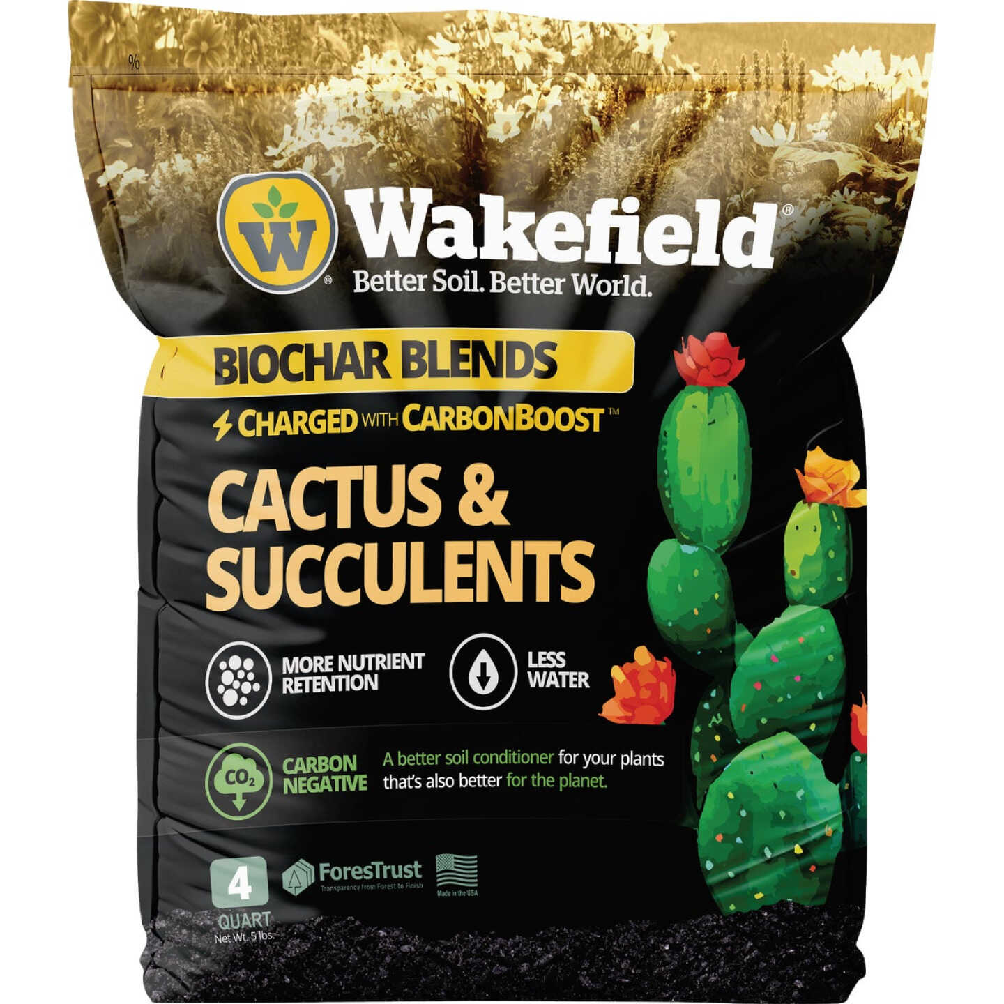 Wakefield Biochar 4 Qt. Cactus & Succulent Soil Mix Image 1