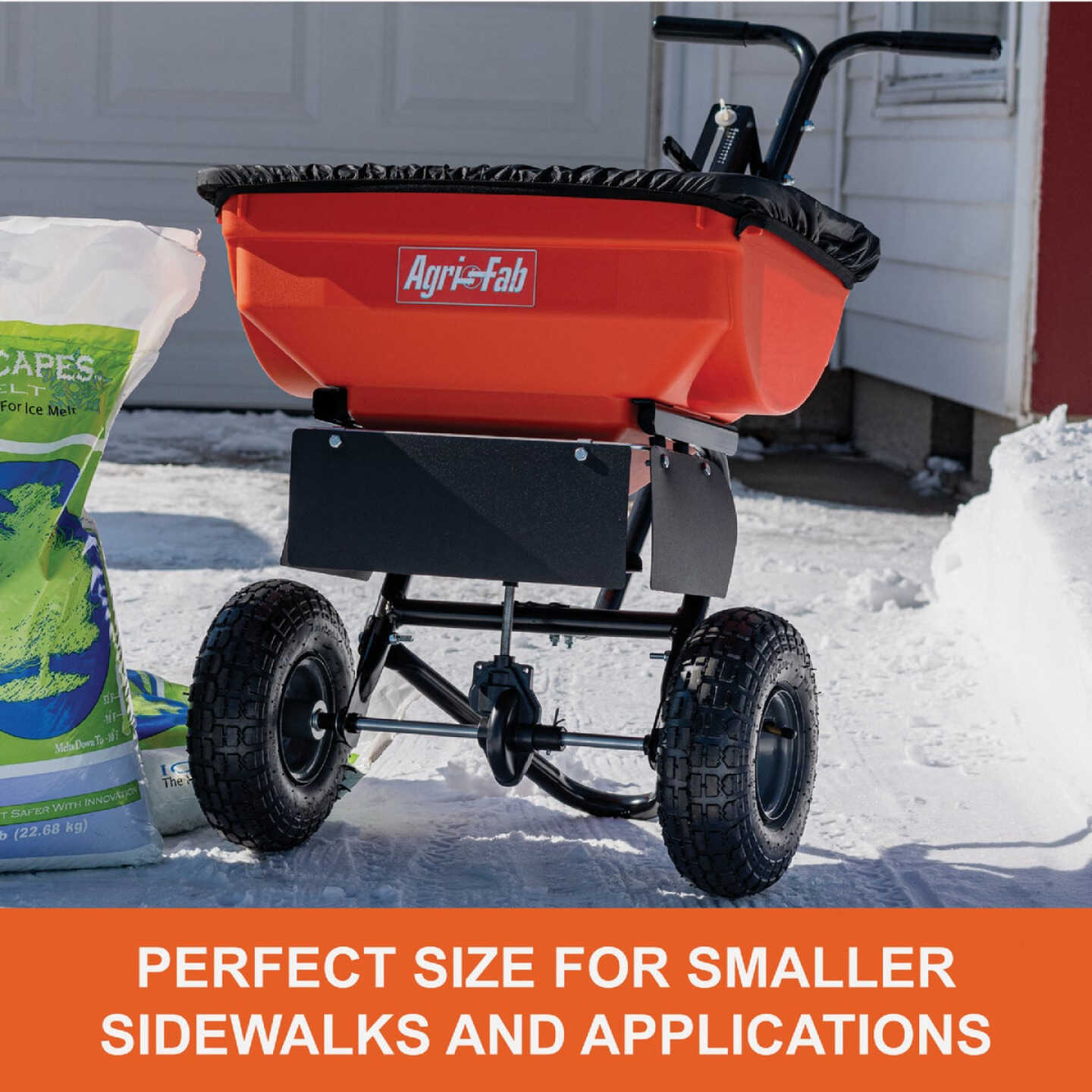 Agri-Fab Inc 85 Lb. Ice Melt Push Broadcast Spreader Image 2