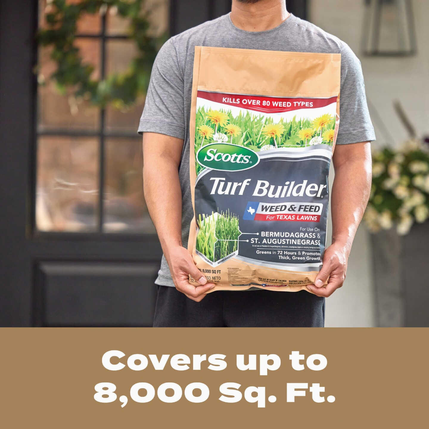 Scotts Turf Builder 22.4 Lb. 8000 Sq. Ft. 29-0-10 Weed & Feed for Texas Lawns Image 8