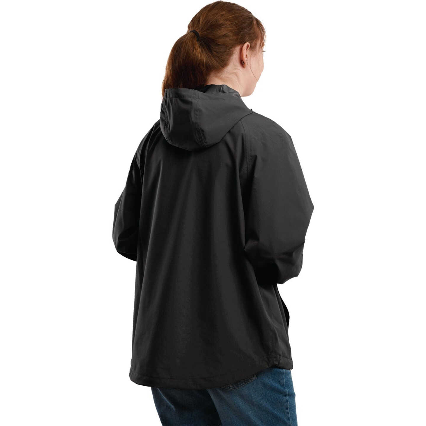 Berne Weather Warrior Women's XL Black Packable Rain Jacket Image 3