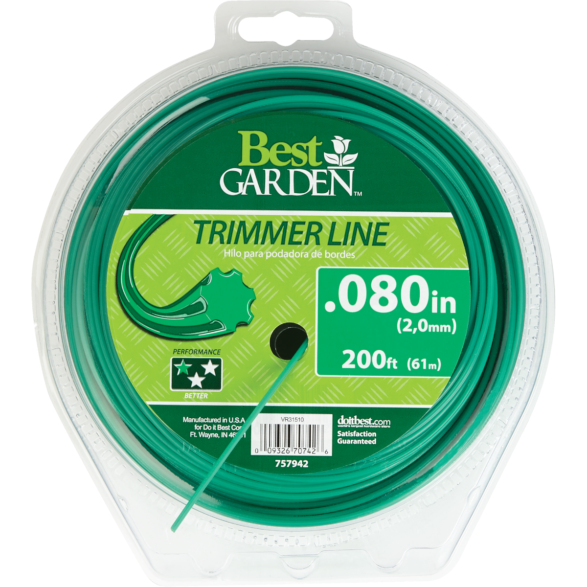 Best Garden 0.080 In. x 200 Ft. Universal Geared Trimmer Line Image 1