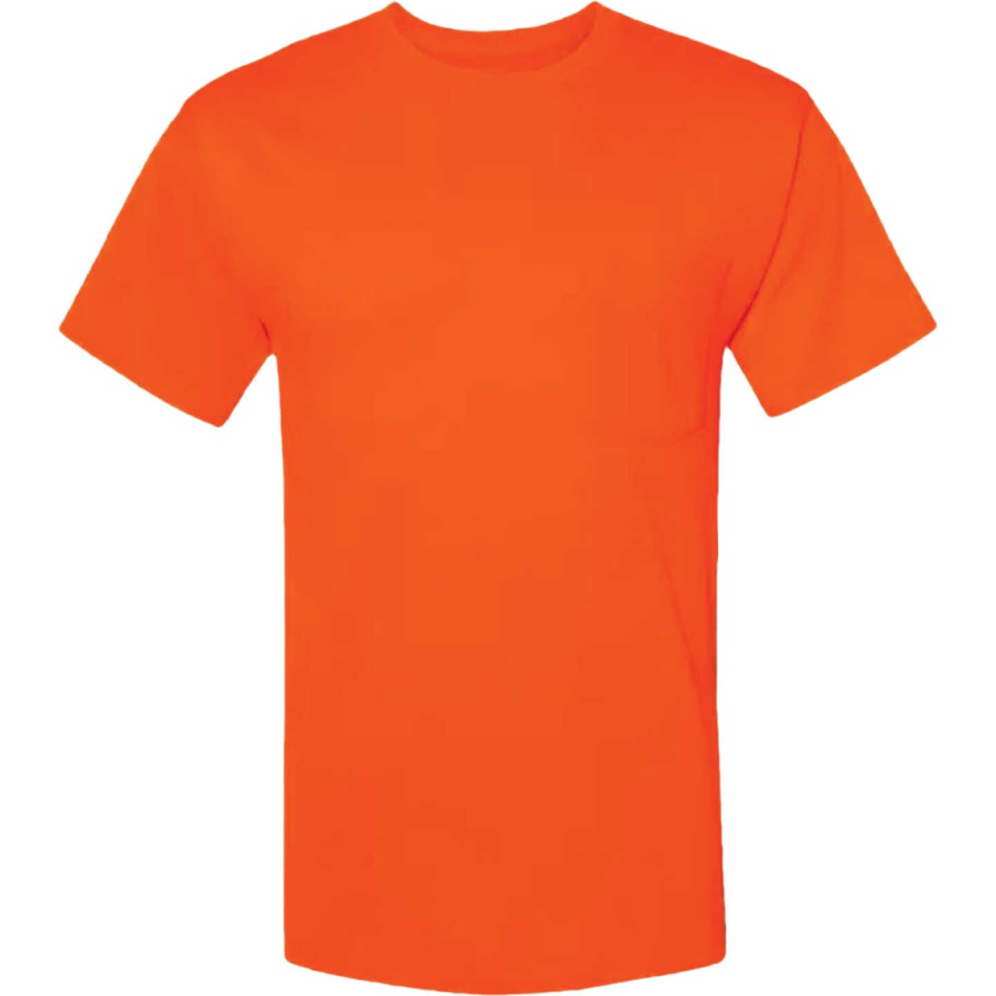 Hanes Men's XL Safety Orange Workwear T-Shirt (2-Pack) Image 1