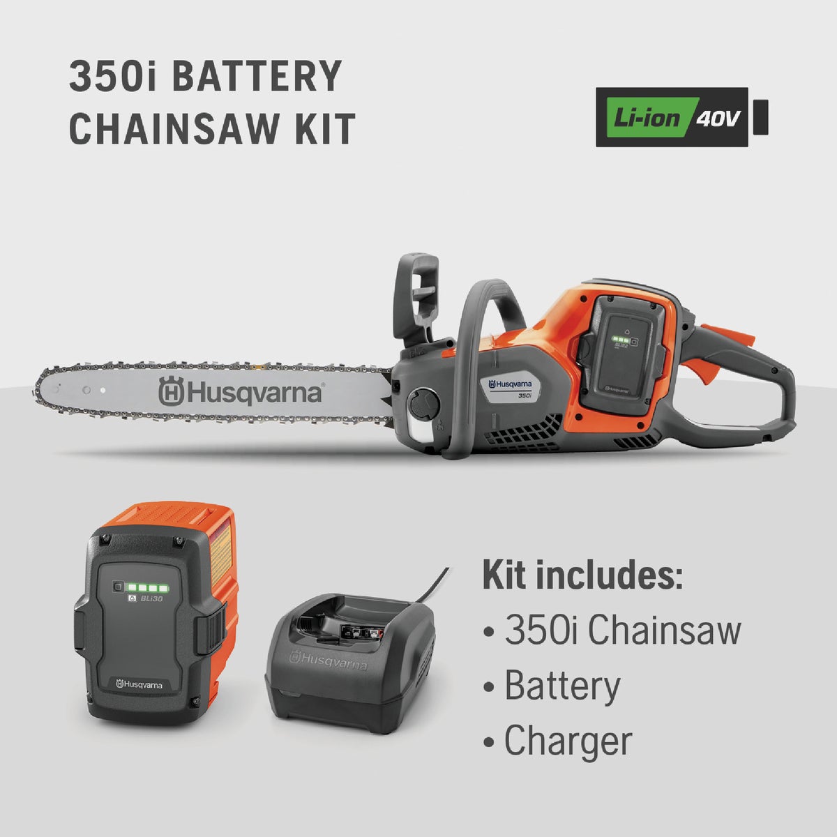 Husqvarna 350i Power Axe 18 In. Battery Chainsaw Kit Image 2