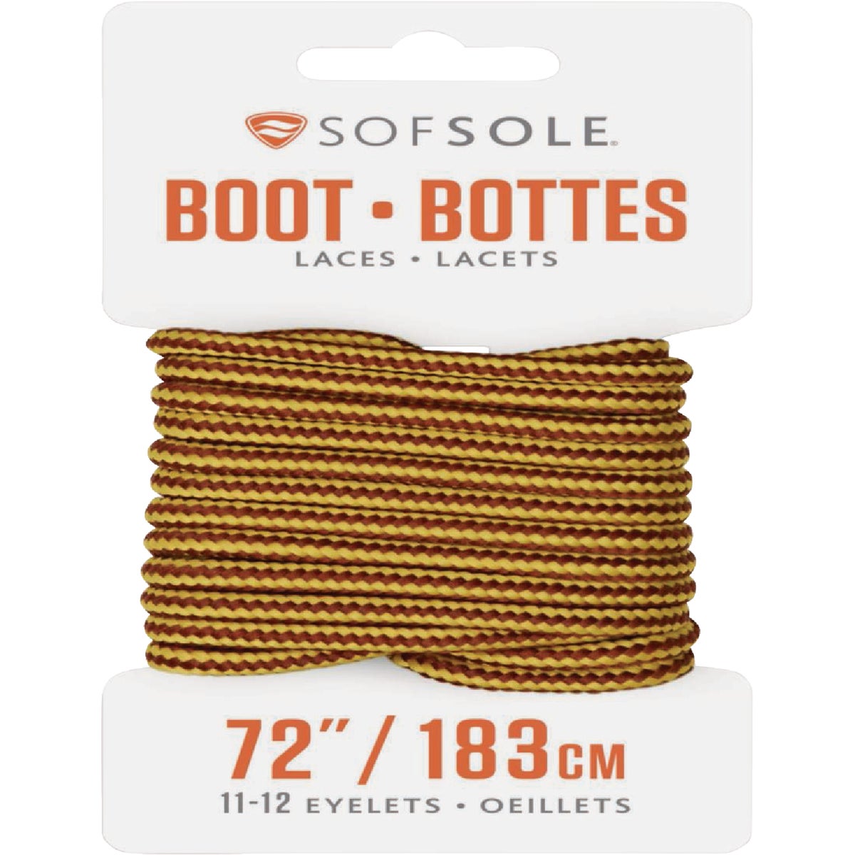 Sof Sole 72 In. Gold-Brown Boot Laces